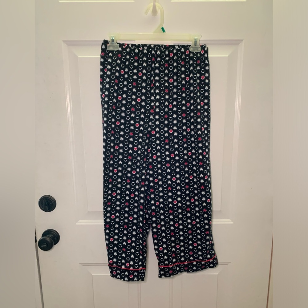 Cacique Black Pajama with Heart Print